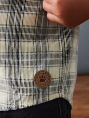 Ecru Cream Check Corduroy Long Sleeve Shirt (3mths-7yrs) - Image 4 of 7