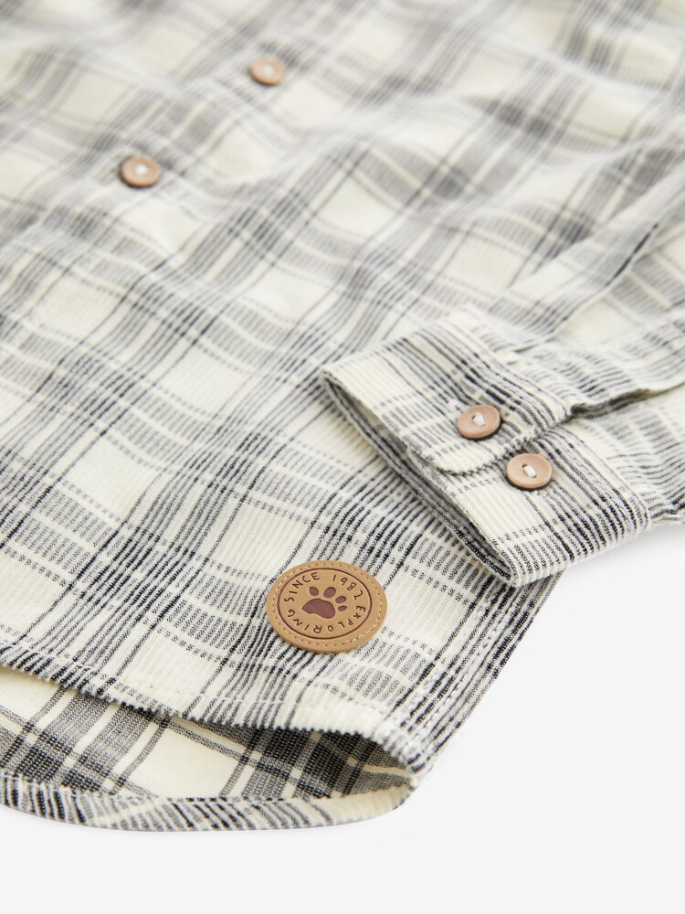 Ecru Cream Check Corduroy Long Sleeve Shirt (3mths-7yrs) - Image 7 of 7