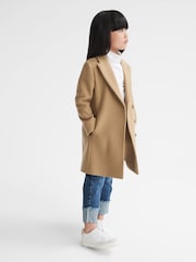 Reiss Camel Harlow 4-9 yrs Mid Length Coat - Image 3 of 6