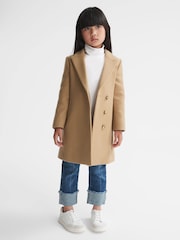 Reiss Camel Harlow 4-9 yrs Mid Length Coat - Image 4 of 6