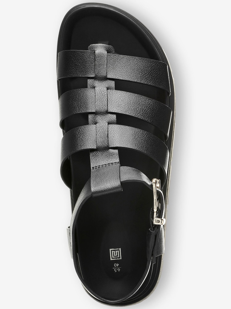 Black Chunky Gladiator Sandals - Image 7 of 7