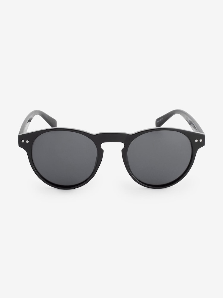 Black Round Polarised Sunglasses - Image 3 of 5