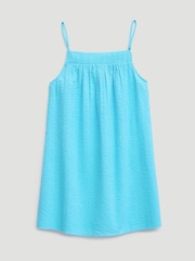 Hush Blue Carmen Seersucker Beach Mini Dress - Image 5 of 5