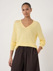 Hush Yellow Relaxed Knitted Long Sleeve Top - Image 1 of 5