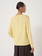 Hush Yellow Relaxed Knitted Long Sleeve Top - Image 3 of 5