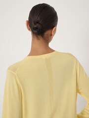 Hush Yellow Relaxed Knitted Long Sleeve Top - Image 4 of 5