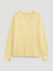 Hush Yellow Relaxed Knitted Long Sleeve Top - Image 5 of 5