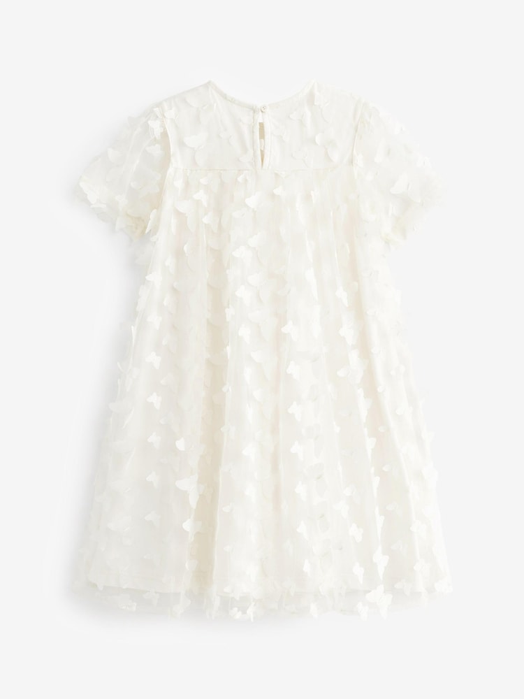Ivory White 3D Butterfly Party Dress (3-16yrs) - Image 3 of 3