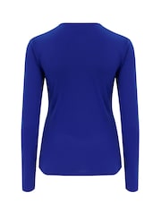Pour Moi Blue Bryony Slinky Blouse - Image 5 of 5