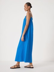 Hush Blue Carmen Seersucker Beach Maxi Dress - Image 4 of 5
