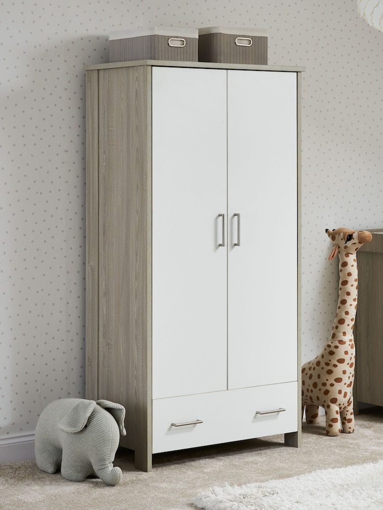 Obaby Grey Wash and White Nika Double Wardrobe - Image 1 of 4