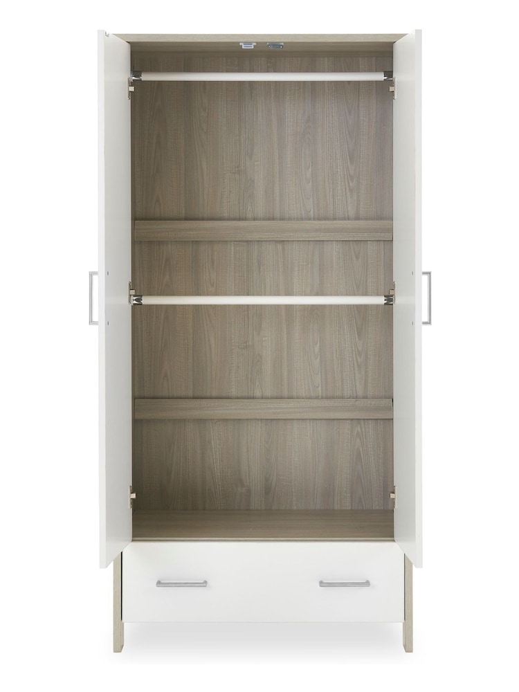 Obaby Grey Wash and White Nika Double Wardrobe - Image 4 of 4