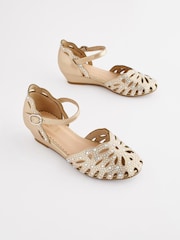 Gold Glitter Wedges - Image 1 of 7