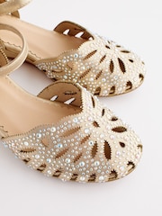 Gold Glitter Wedges - Image 6 of 7