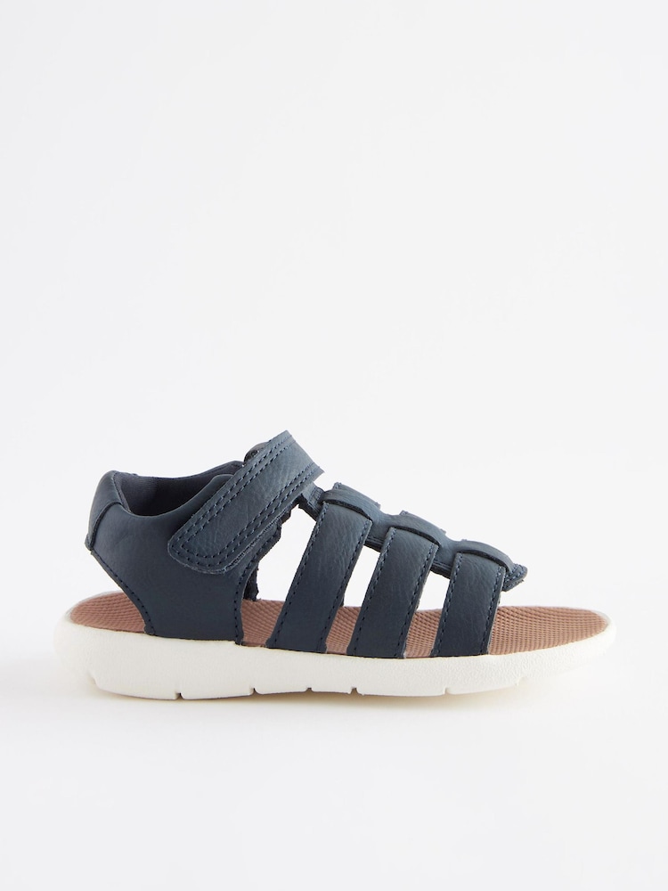 Navy Blue Lightweight Touch Fastening Fisherman Sandals - Image 2 of 6