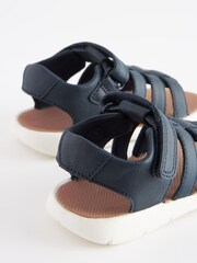 Navy Blue Lightweight Touch Fastening Fisherman Sandals - Image 3 of 6