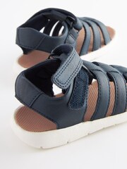 Navy Blue Lightweight Touch Fastening Fisherman Sandals - Image 4 of 6