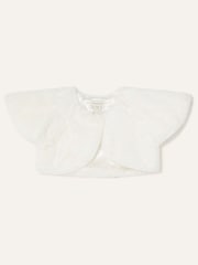 Monsoon Natural Baby Faux Fur Shrug - Image 1 of 2