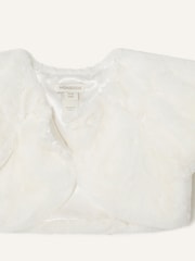 Monsoon Natural Baby Faux Fur Shrug - Image 2 of 2