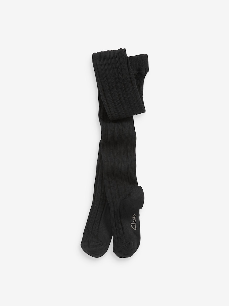 Schwarz - Clarks Gerippte Strumpfhose, 2er-Pack - Bild 2 von 3