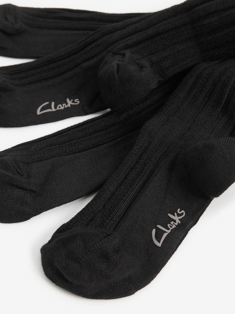 Schwarz - Clarks Gerippte Strumpfhose, 2er-Pack - Bild 3 von 3