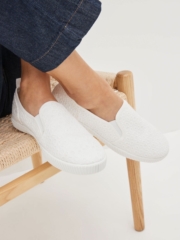 White Forever Comfort Slip On Trainers - Image 1 of 7 White Forever Comfort Slip On Trainers - Image 1 of 7