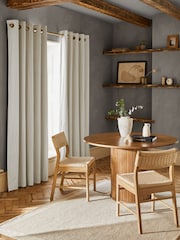 Natural Light Lined Cotton Eyelet Curtains - Image 1 of 7