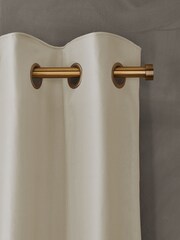 Natural Light Lined Cotton Eyelet Curtains - Image 3 of 7