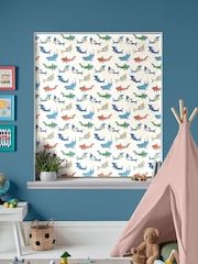 Cath Kidston Cream Kids Summer Sharks Made To Measure Roman 100% Cotton Blinds - Image 5 of 6