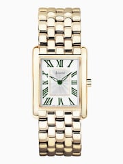 Accurist Womens Gold Tone Rectangle Stainless Steel Bracelet Analogue Watch - Image 1 of 6