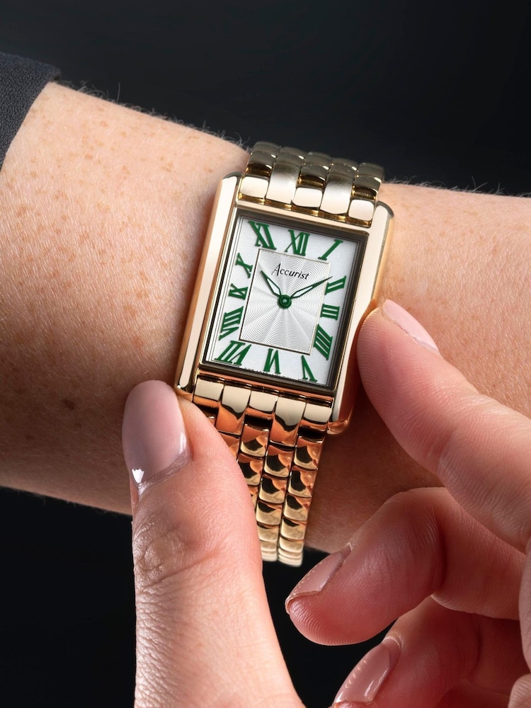 Accurist Womens Gold Tone Rectangle Stainless Steel Bracelet Analogue Watch - Image 6 of 6 Accurist Womens Gold Tone Rectangle Stainless Steel Bracelet Analogue Watch - Image 6 of 6