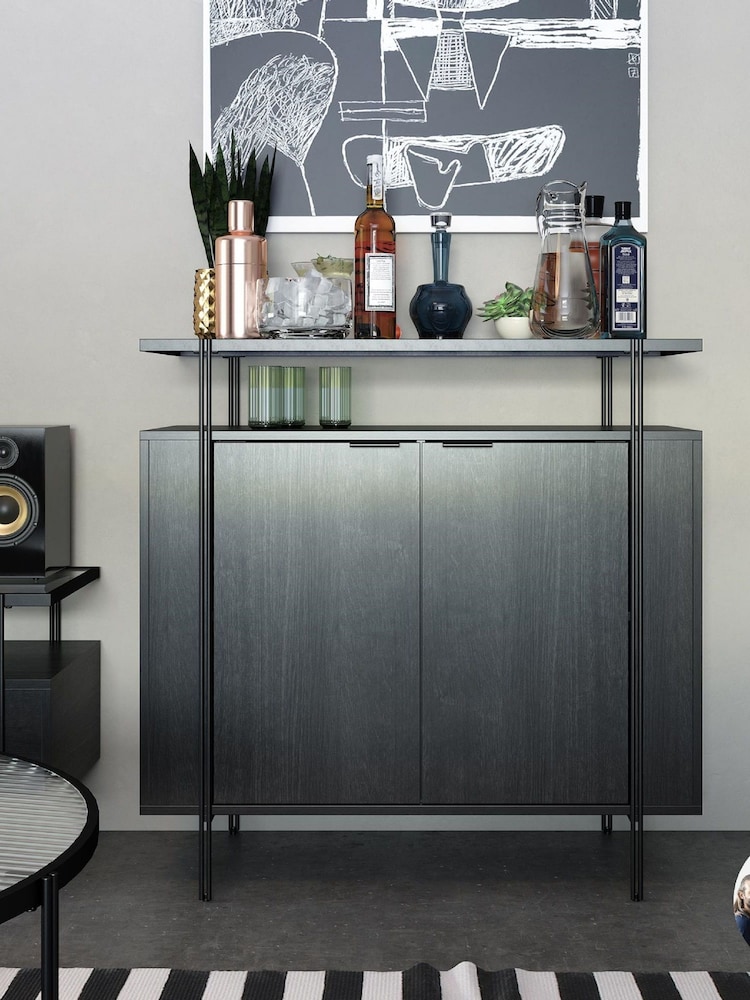 Dorel Home Black Europe Wainwright Bar Cabinet - Image 1 of 4