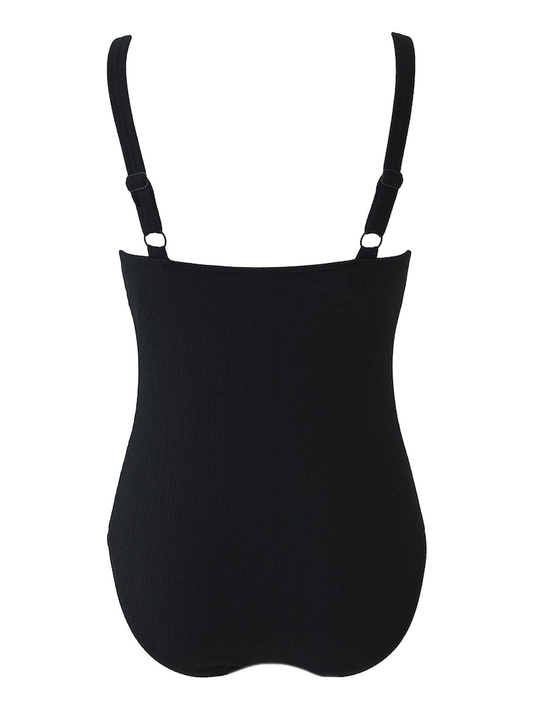 Pour Moi Black Cali Recycled Ring Underwired Tummy Control Swimsuit - Image 5 of 5