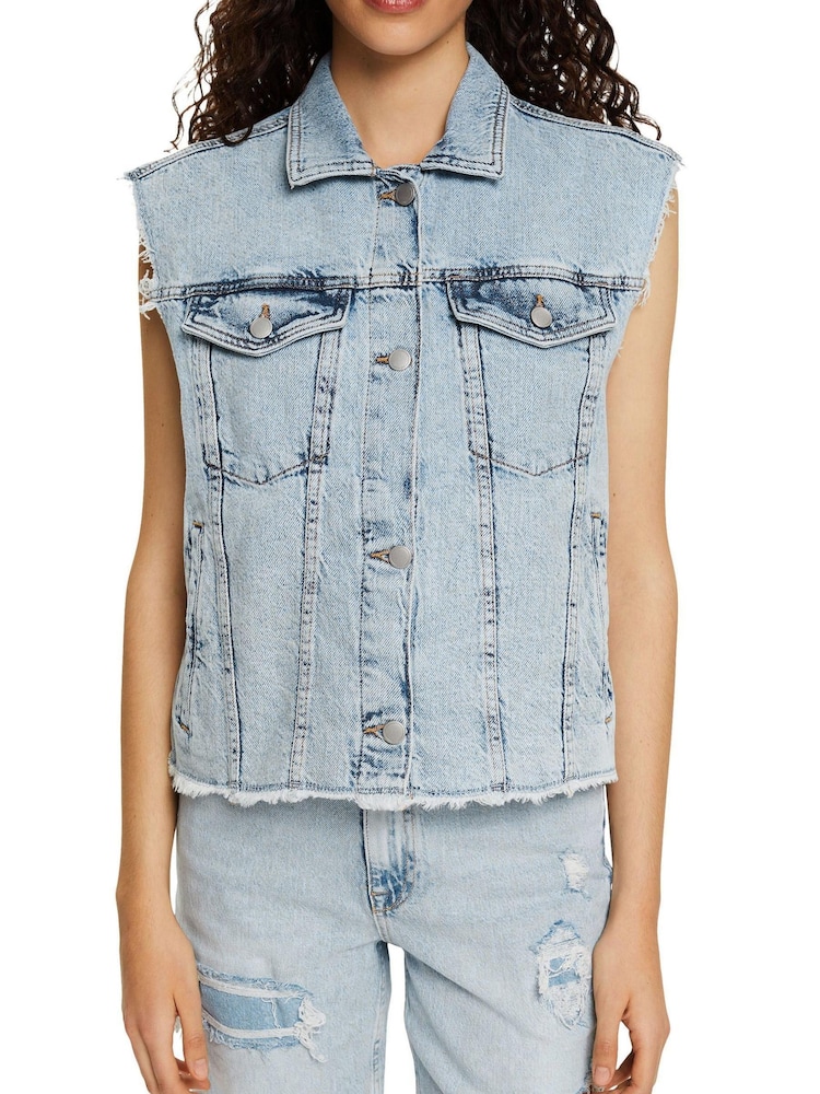 Esprit Blue Medium Wash Indoor Vest - Image 1 of 8