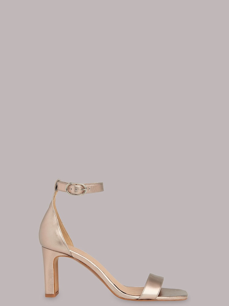 Whistles Natural Lena Heeled Sandals - Image 2 of 4
