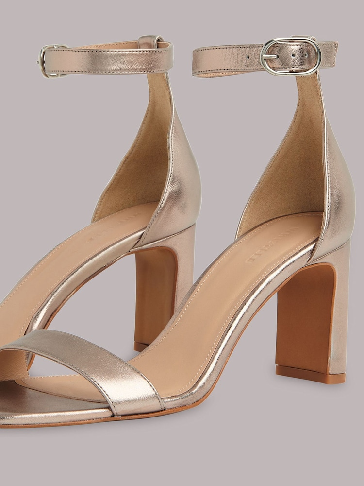 Whistles Natural Lena Heeled Sandals - Image 4 of 4