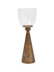 Libra Interiors Clear Sandbanks Large Glass Candle Holder - Image 2 of 4