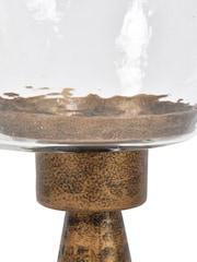 Libra Interiors Clear Sandbanks Large Glass Candle Holder - Image 3 of 4