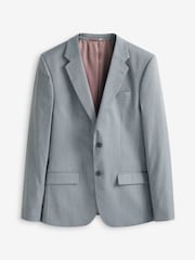 River Island Grey Skinny 100% Cotton Twill Suit Jacket - Image 5 of 5