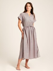 Joules Brooke Green/Pink Printed Beach Dress - Image 5 of 6