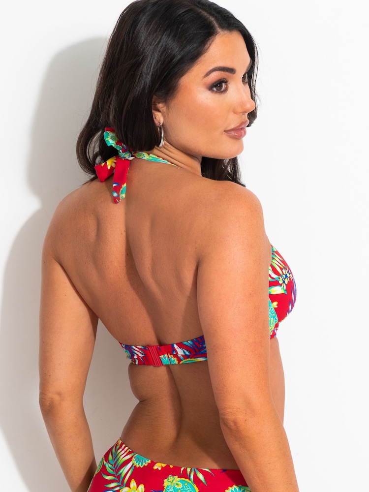 Pour Moi Black Heatwave Halter Underwired Bikini Top - Image 2 of 5
