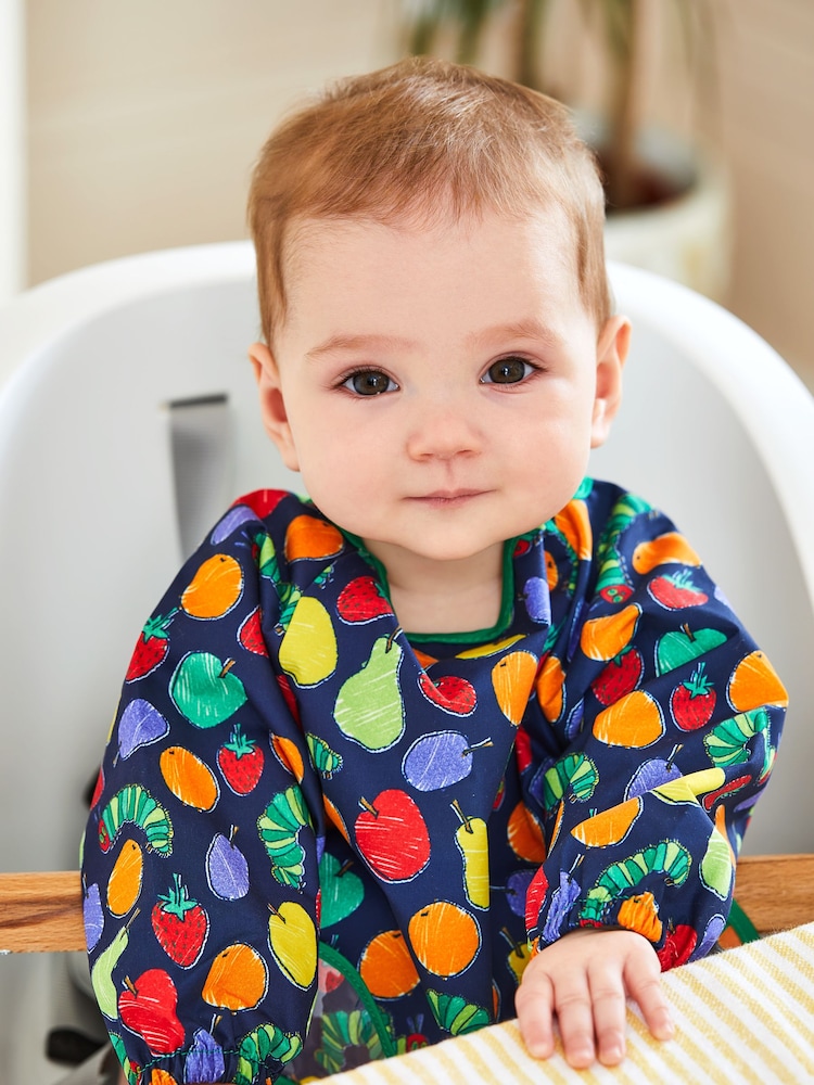 JoJo Maman Bébé Multi The Very Hungry Caterpillar Deluxe Sleeved Bib - Image 1 of 3