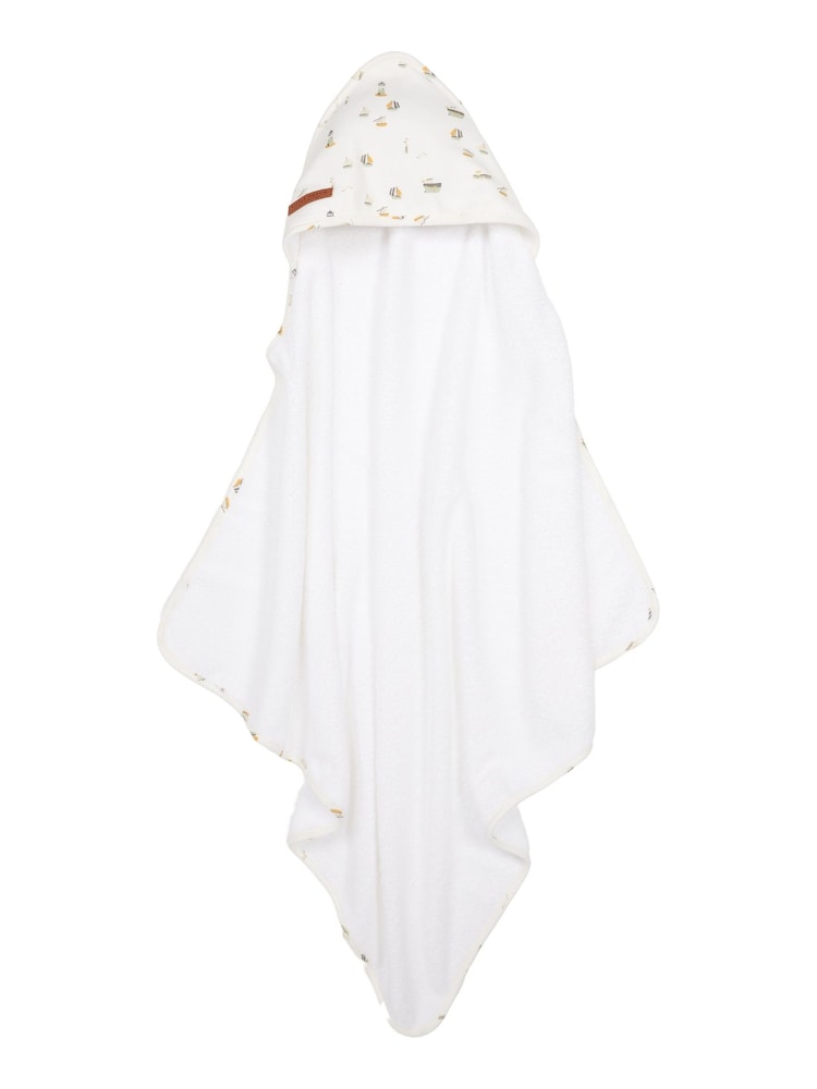 Little Dutch White Sailors Bay White Hooded Towel - Image 1 of 2