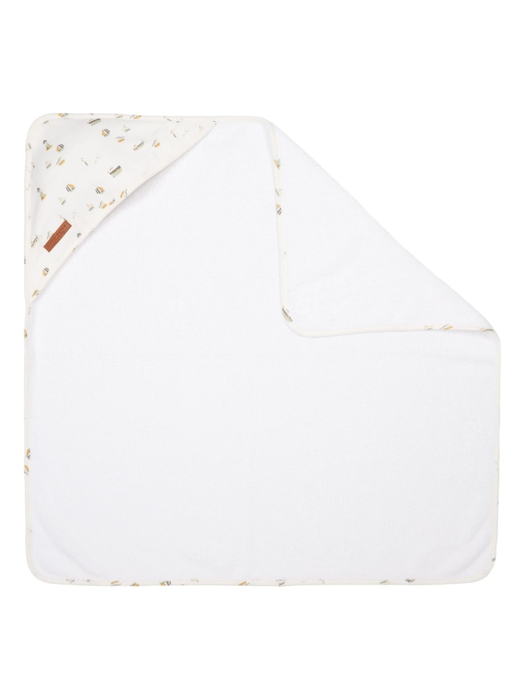 Little Dutch White Sailors Bay White Hooded Towel - Image 2 of 2