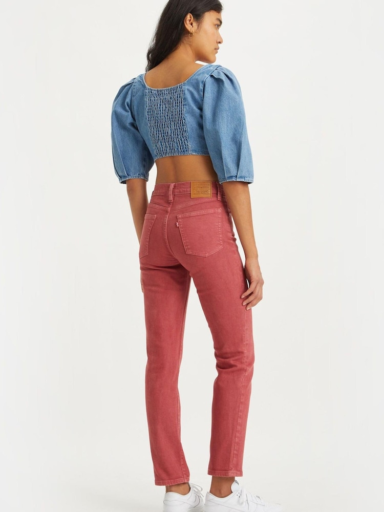 Levi's® Soft Clean Earth Red Pfd 724™ High Rise Straight Jeans - Image 2 of 5
