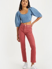 Levi's® Soft Clean Earth Red Pfd 724™ High Rise Straight Jeans - Image 3 of 5