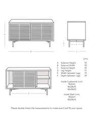 Swoon Brown Weaving TV Unit - Image 6 of 6