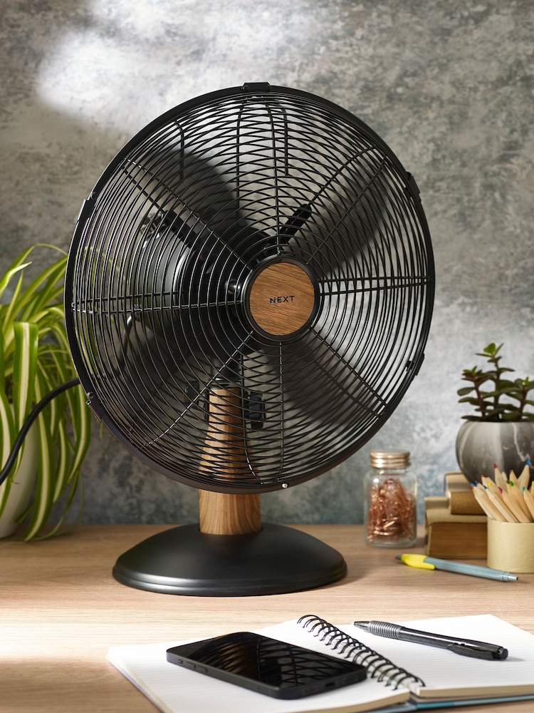 Black Bronx Desk Fan - Image 1 of 4