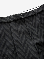 Charcoal Grey EDIT Relaxed Pattern Suit Trousers - Image 7 of 7