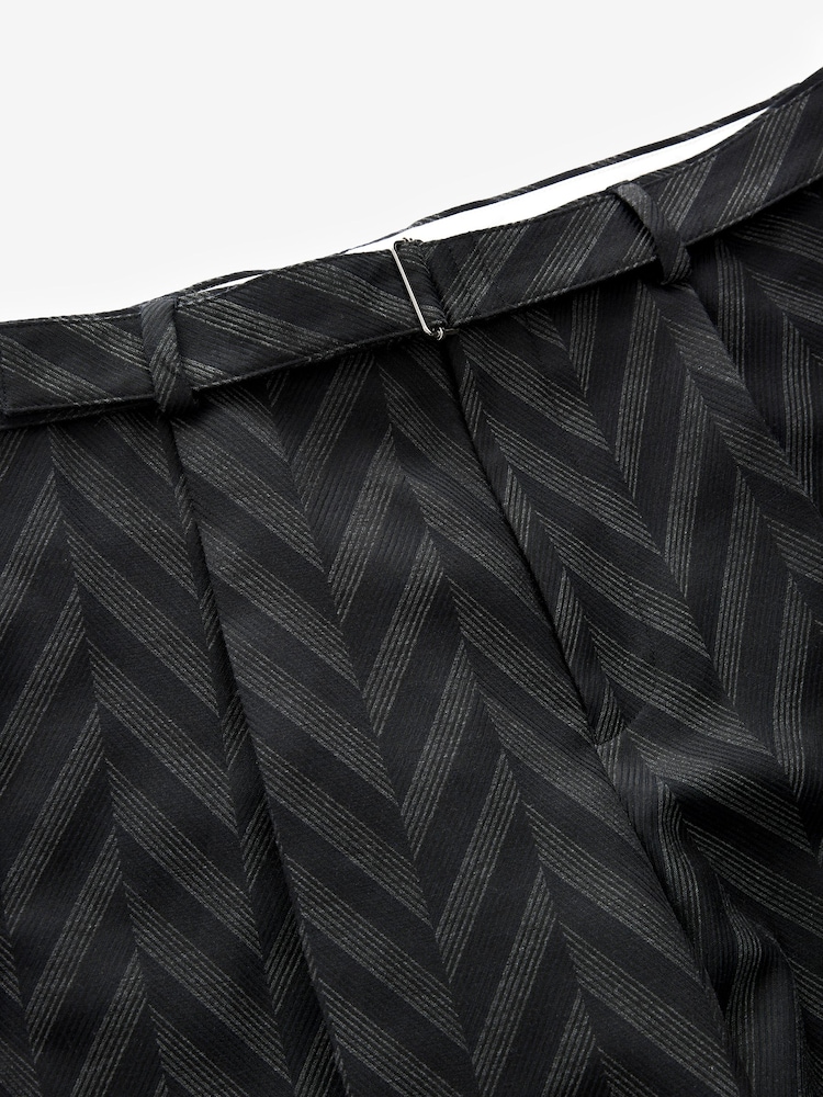 Charcoal Grey EDIT Relaxed Pattern Suit Trousers - Image 7 of 7